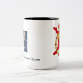 König Juan Carlos von Spanien Zweifarbige Tasse (Mittel)