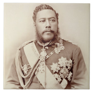 König Kalakaua (1836-91), spätes c19th Fliese