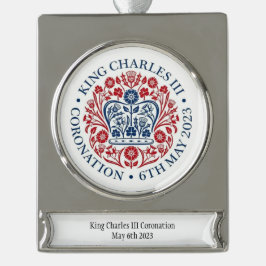 König Karl III. Banner-Ornament Silber