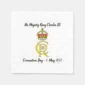 König Karl III. Coronemorative Servietten (Vorderseite)