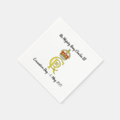 König Karl III. Coronemorative Servietten (Ecke)