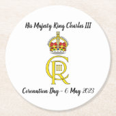 König Karl III. Krönung der Untersetzer (Vorderseite)