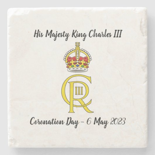 König Karl III. Krönung des Untersetzer (Vorderseite)