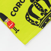 König Karl III. Krönung Gedenkfeier Souvenir Fleecedecke (Ecke)