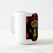 König Karl III. Krönung Gedenkfeier Souvenir Kaffeetasse (Vorderseite Links)