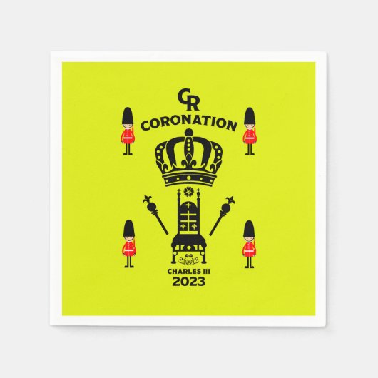 König Karl III. Krönung Gedenkfeier Souvenir Serviette (Vorderseite)