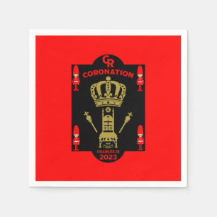 König Karl III. Krönung Gedenkfeier Souvenir Serviette