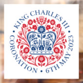 König Karl III. Krönungsemblem, königlicher Souven Fensteraufkleber (Blatt 2)