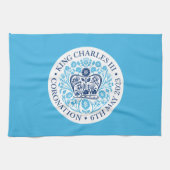 König Karl III. Krönungsemblem, königlicher Souven Geschirrtuch (Horizontal)