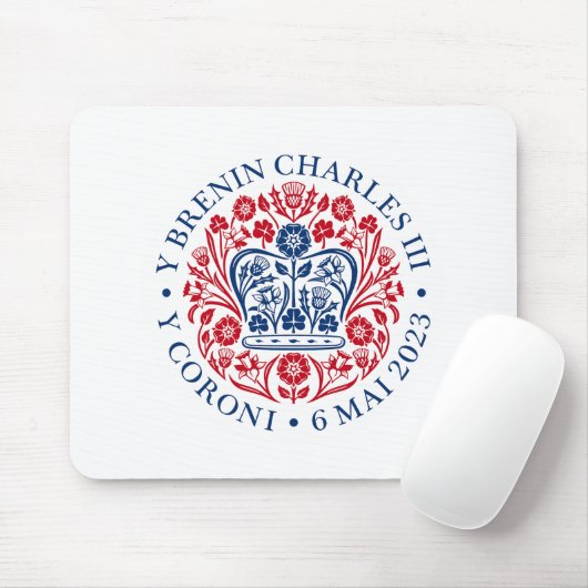 König Karl III. Krönungsemblem, königlicher Souven Mousepad (Mit Mouse)