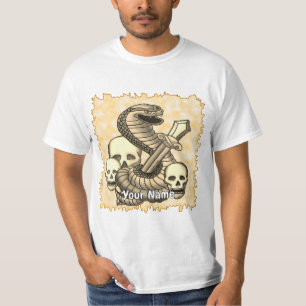 König Kobra Schwert Schädel T-Shirt