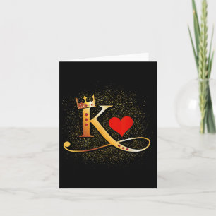 König & Königin der Herzkrone Paar St. Valentin Karte
