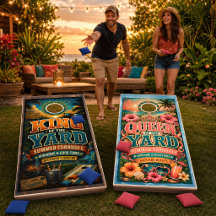 König & Königin des Hinterhof-Cornhole-Sets