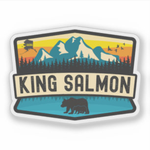 König Lachs, Alaska Aufkleber