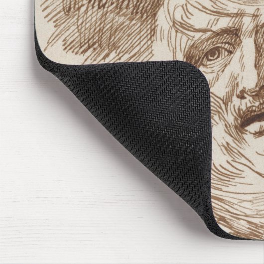 König Lear im Sturm (Stift- und Bistretinte auf Mousepad (Ecke)