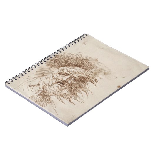 König Lear im Sturm (Stift- und Bistretinte auf Notizblock (Linke Seite)