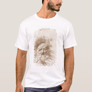 König Lear im Sturm (Stift- und Bistretinte auf T-Shirt