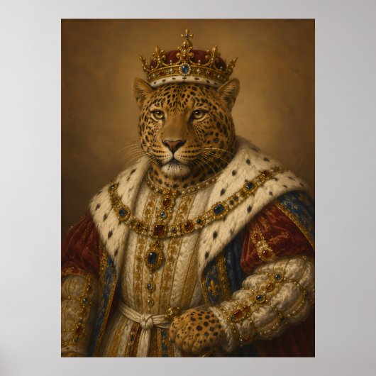 König Leopard Poster (Vorne)