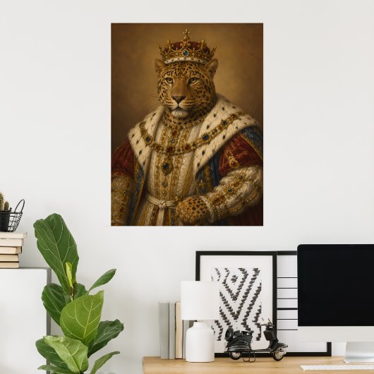 König Leopard Poster (Heimbüro)