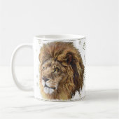 König Lion Paw Print Mug, weiß Kaffeetasse (Links)