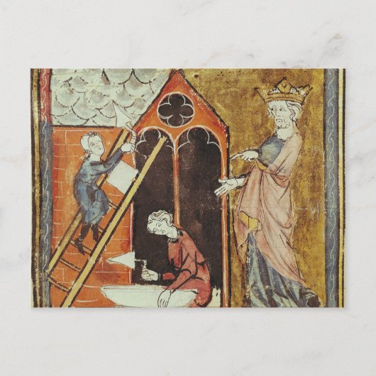 König Louis VI sieht den Bau Postkarte (Vorderseite)