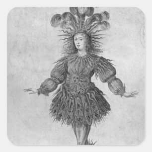 König Louis XIV von Frankreich Quadratischer Aufkleber