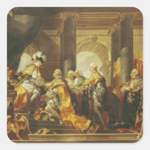 König Louis-XVI von Frankreich Quadratischer Aufkleber