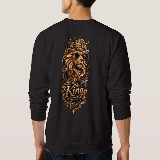 König Löwe Krone Sweatshirt – Bold Herren Royal  (Rückseite)