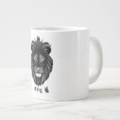König Löwe Schwarze Kunst Kaffeetasse Jumbo-Tasse (Vorderseite Rechts)