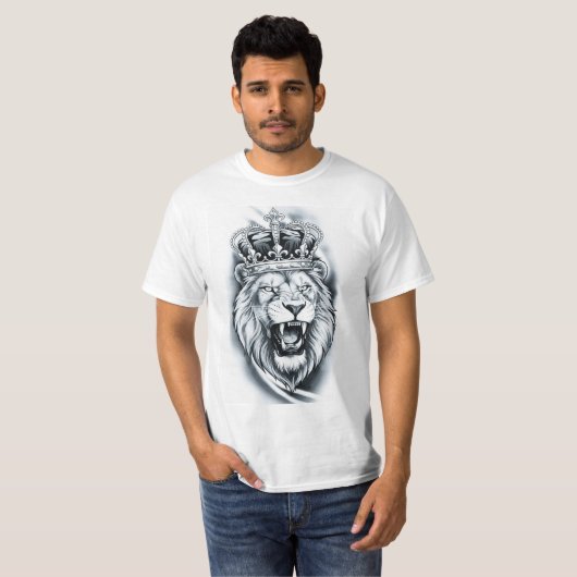 König Löwe Stärke Grafik T-Shirt (Vorne ganz)