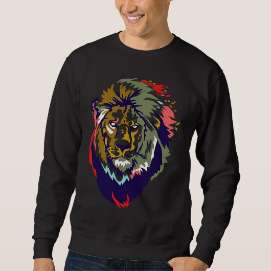 König Löwe Tier Sweatshirt (Vorderseite)
