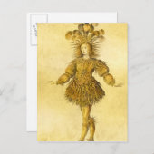 König Ludwig XIV. Frankreichs Postkarte (Vorne/Hinten)