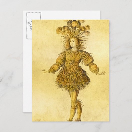 König Ludwig XIV. Frankreichs Postkarte (Vorne/Hinten)