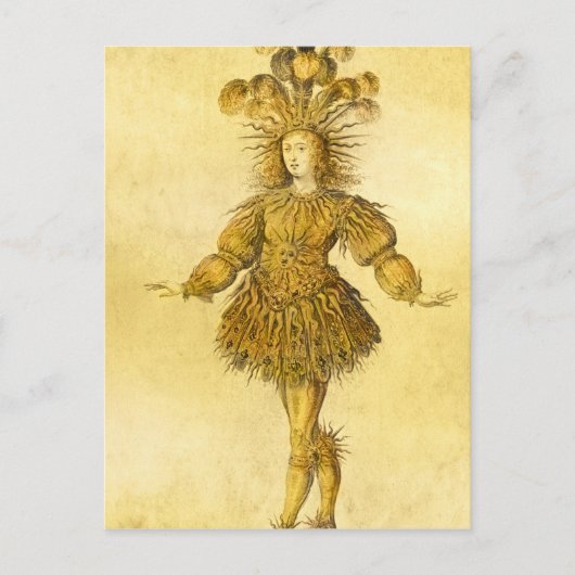 König Ludwig XIV. Frankreichs Postkarte (Vorderseite)