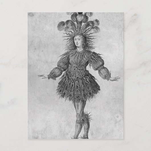 König Ludwig XIV. Frankreichs Postkarte (Vorderseite)