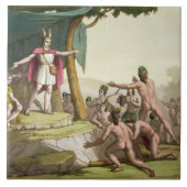 König Manco Capac und Mutter der Königin-Coya, die Fliese (Vorderseite)