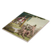 König Manco Capac und Mutter der Königin-Coya, die Fliese (Seite)