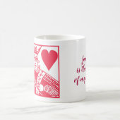 "König meines Herzens" rote Spielkarte Kaffeetasse (Mittel)