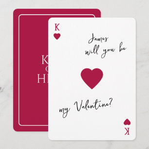 König meines Herzens Valentinstagskarte Sei mein V Einladung