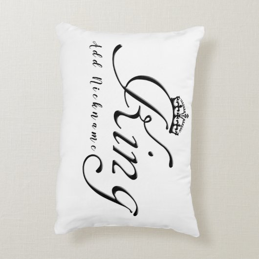 König mit Krone Dekokissen (Rückseite(Vertikal))