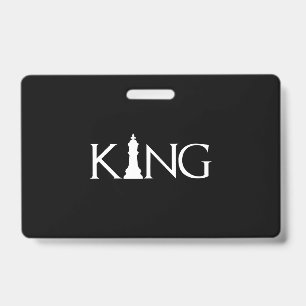 König mit Schachkönigfigur Ausweis