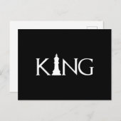 König mit Schachstück Ankündigungspostkarte (Vorne/Hinten)