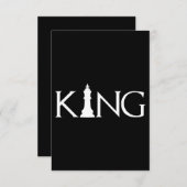 König mit Schachstück Begleitkarte (Vorne/Hinten)