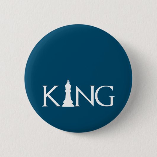 König mit Schachstück Button (Vorderseite)