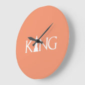 König mit Schachstück Große Wanduhr (Winkel)