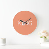 König mit Schachstück Große Wanduhr (Zuhause)