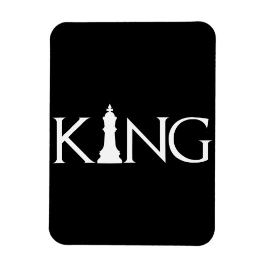 König mit Schachstück Magnet (Vertikal)