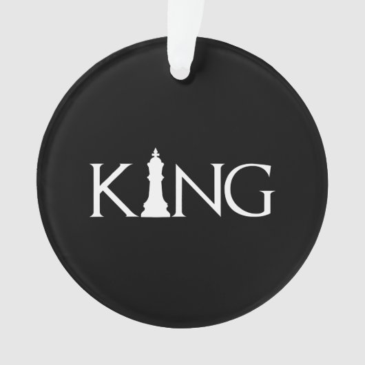 König mit Schachstück Ornament (Vorderseite)