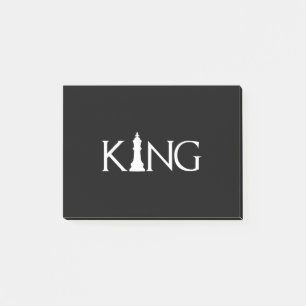 König mit Schachstück Post-it Klebezettel