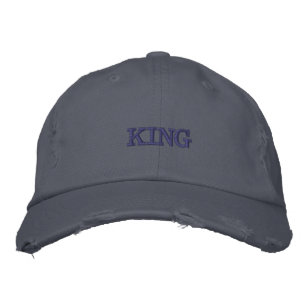 König Name dunkler Kohlentext Farbe-Hut-Handsome Bestickte Baseballkappe